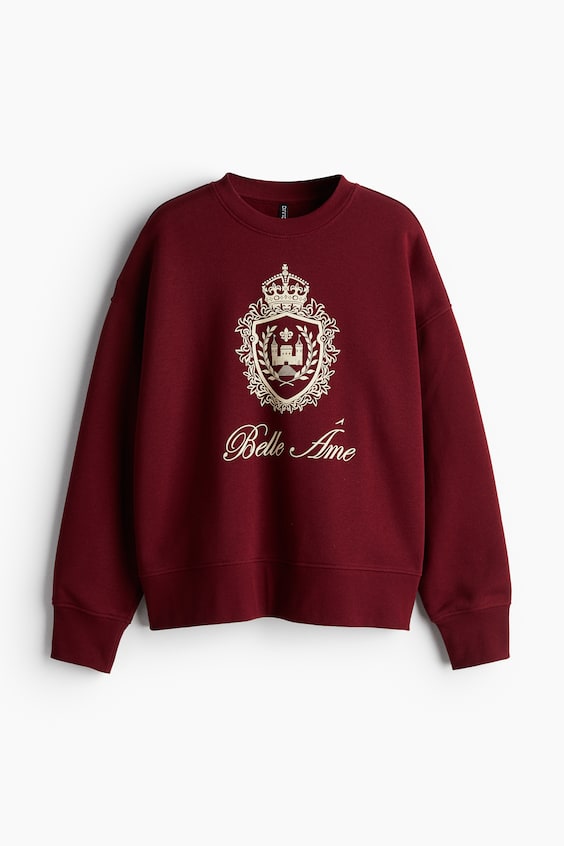HM Oversized Sweatshirt mit Motiv Saisonschlussverkauf