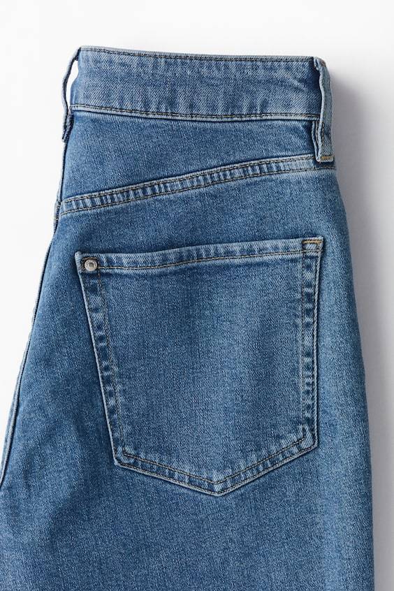 HM Slim Straight High Ankle Jeans Heißer Verkauf