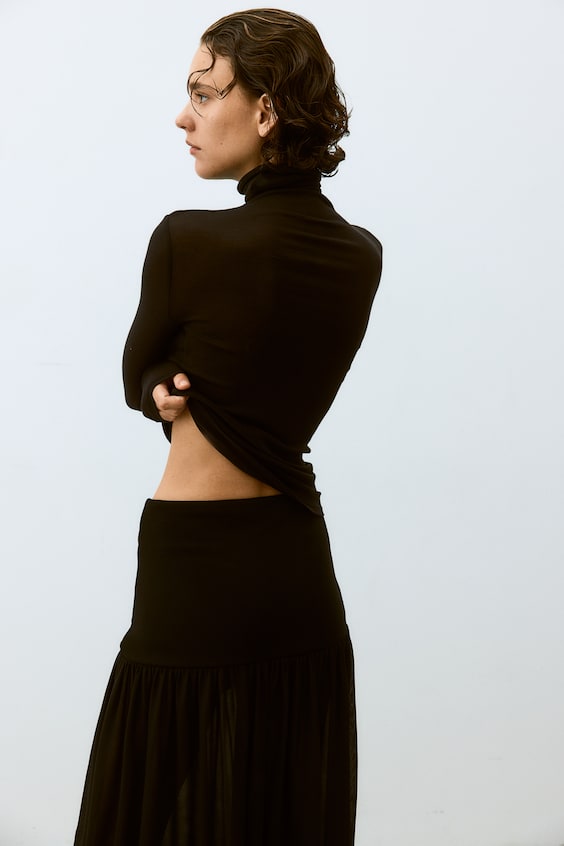 HM Shirt mit Turtleneck aus Pima-Baumwolle Zeitlich begrenztes Angebot