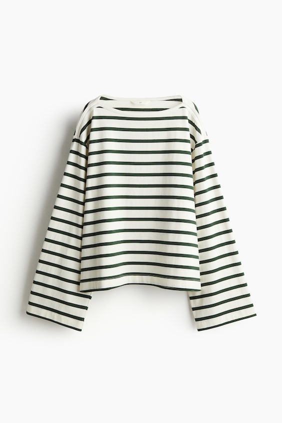 HM Oversized Shirt mit U-Boot-Ausschnitt Bestseller
