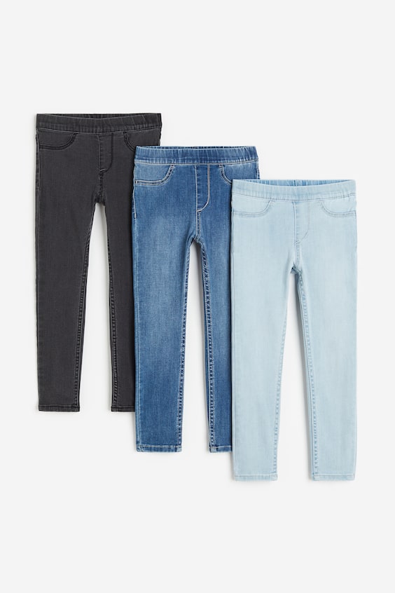 HM 3er-Pack Denimjeggings Saisonschlussverkauf