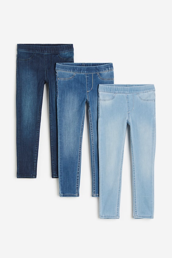 HM 3er-Pack Denimjeggings Große Rabatte