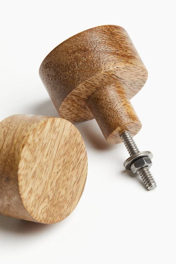 HM 2er-Pack Knaufe aus Mangoholz Bestseller