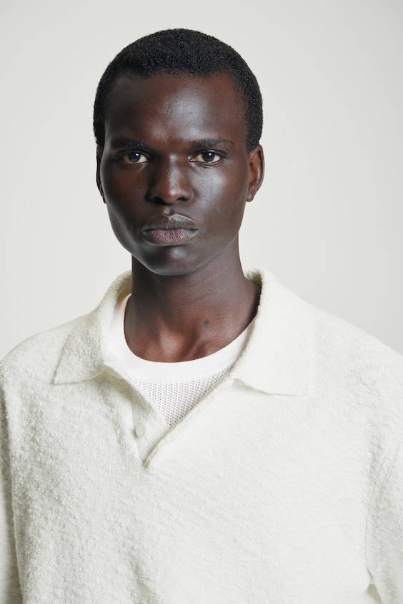 HM LANGÄRMLIGES BOUCLÉ-POLOSHIRT Kostenlose Rückgabe
