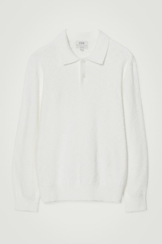 HM LANGÄRMLIGES BOUCLÉ-POLOSHIRT Kostenlose Rückgabe