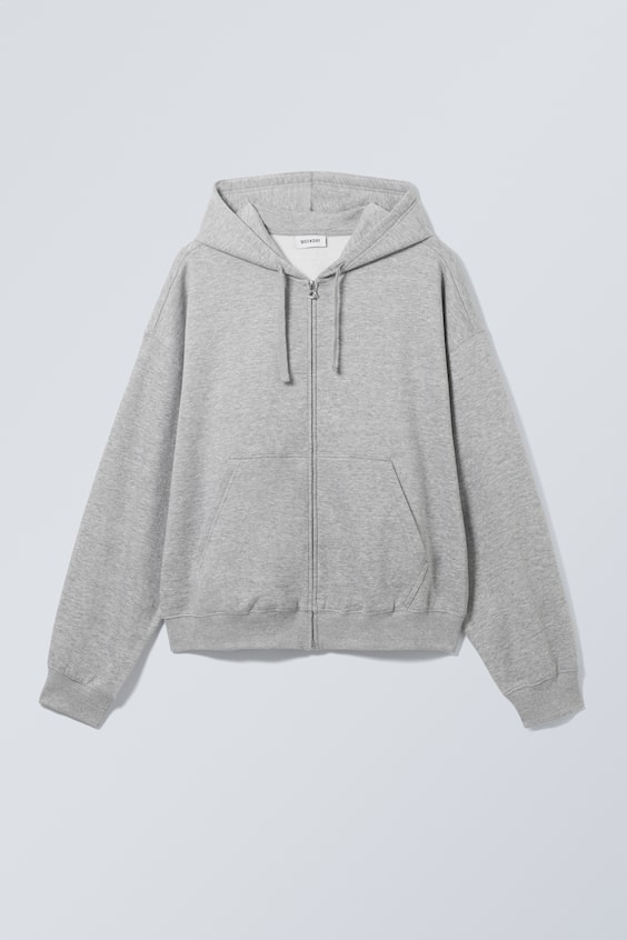 HM Kastiger, mittelschwerer Hoodie mit Reißverschluss Letzter Tag