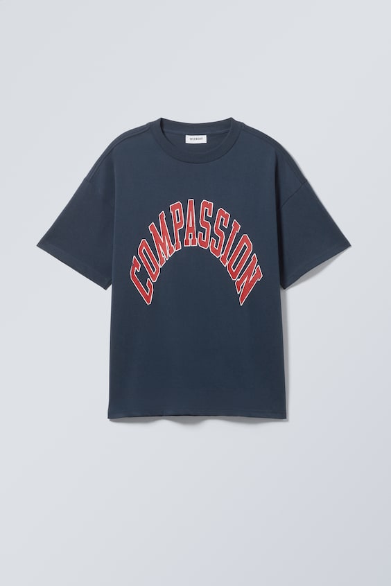 HM Bedrucktes kastiges T-Shirt Zeitbegrenzte Promotion