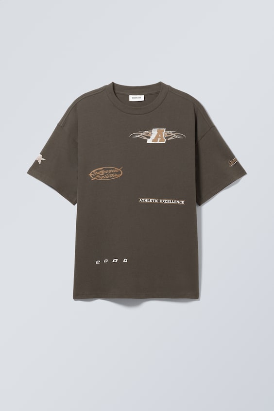 HM Bedrucktes kastiges T-Shirt Bis zu 60% Rabatt