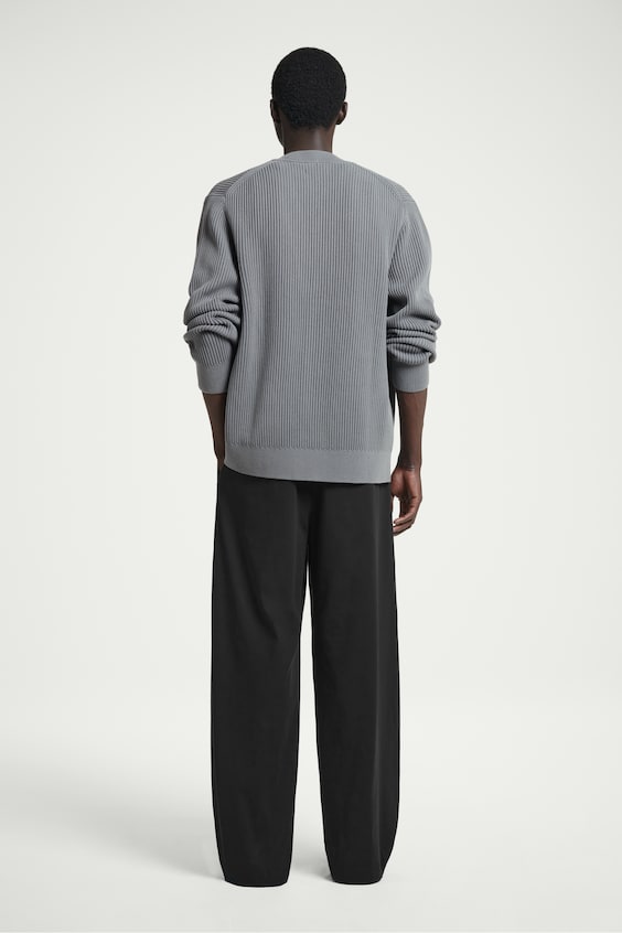 HM BAUMWOLL-STRICKJACKE MIT ACID-WASCHUNG Kostenloser Versand international