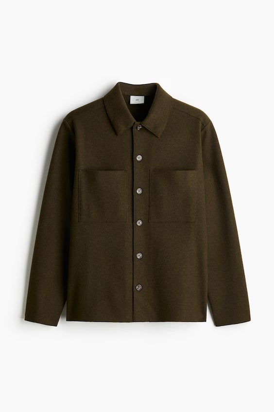 HM Overshirt aus Wollmix Regular Fit im Angebot