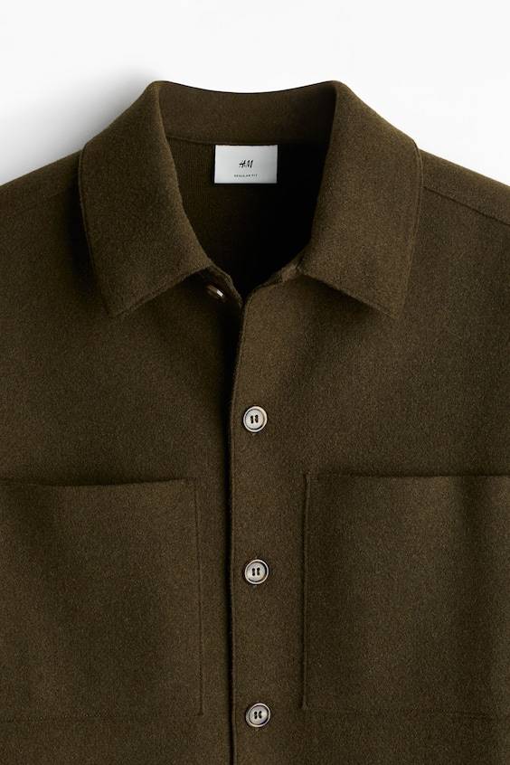 HM Overshirt aus Wollmix Regular Fit im Angebot