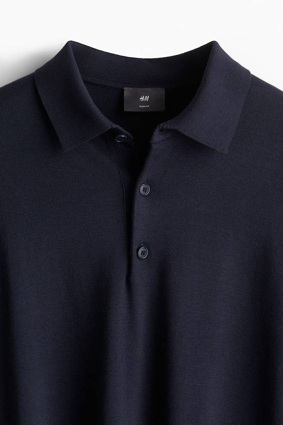 HM Feinstrick-Poloshirt in Slim Fit Günstiger Verkauf