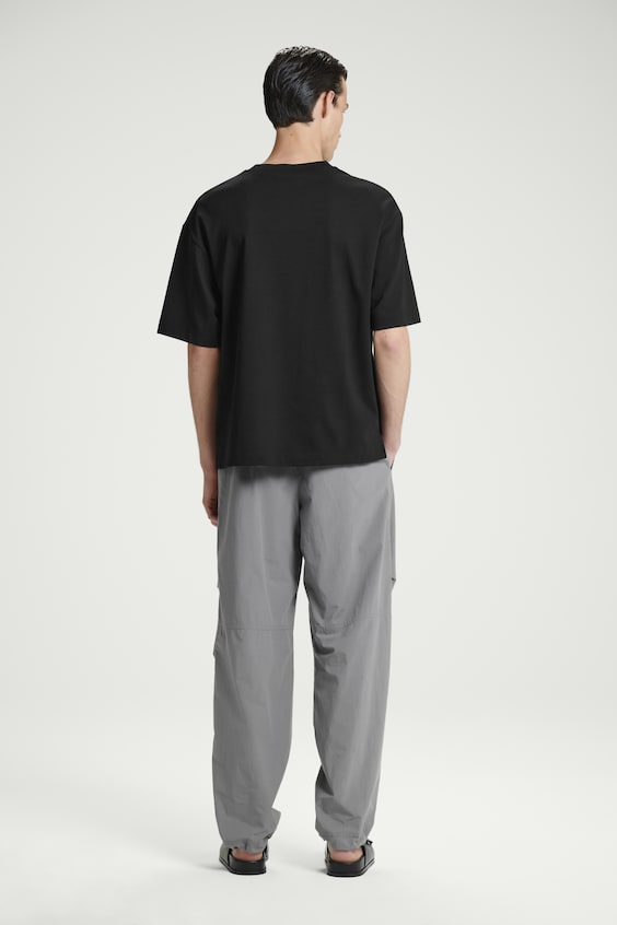 HM BAUMWOLLHOSE MIT WEITEM BEIN UND ELASTISCHEM BUND Fabrik Onlineshop
