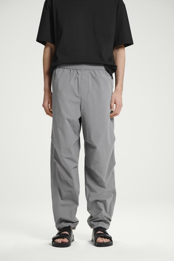 HM BAUMWOLLHOSE MIT WEITEM BEIN UND ELASTISCHEM BUND Fabrik Onlineshop