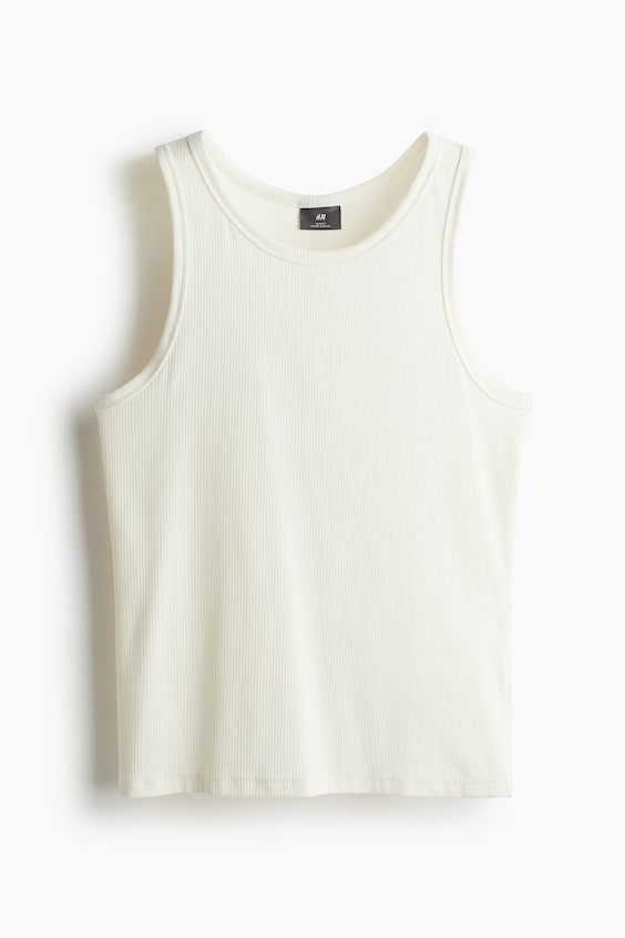 HM Geripptes Tanktop in Slim Fit Flash Sale
