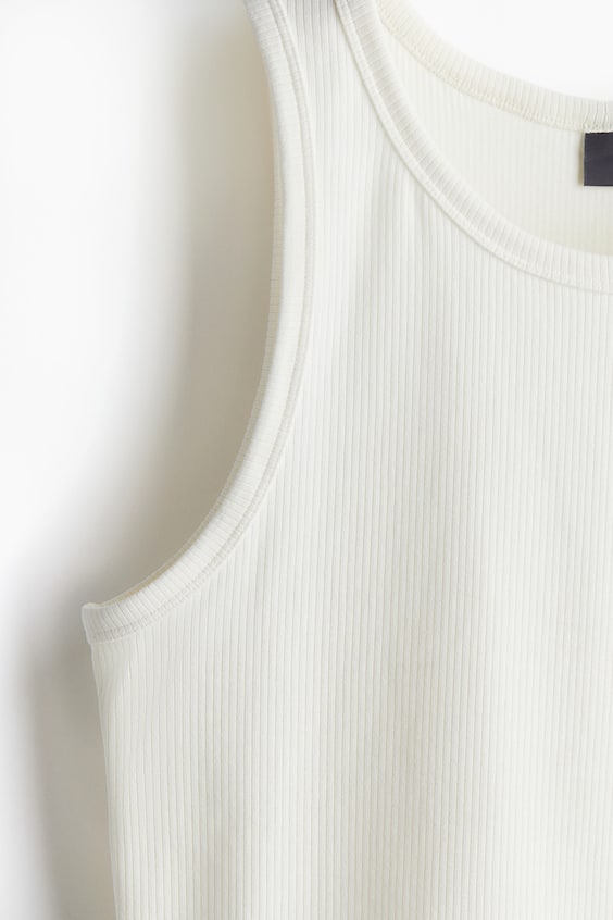 HM Geripptes Tanktop in Slim Fit Flash Sale