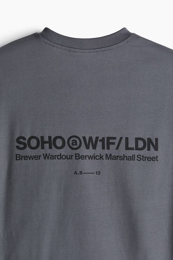 HM Bedrucktes T-Shirt in Loose Fit Saisonschlussverkauf