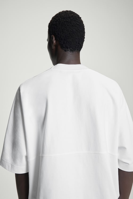 HM GEWICHTIGES OVERSIZED-T-SHIRT MIT KRAGEN Vatertagsangebot