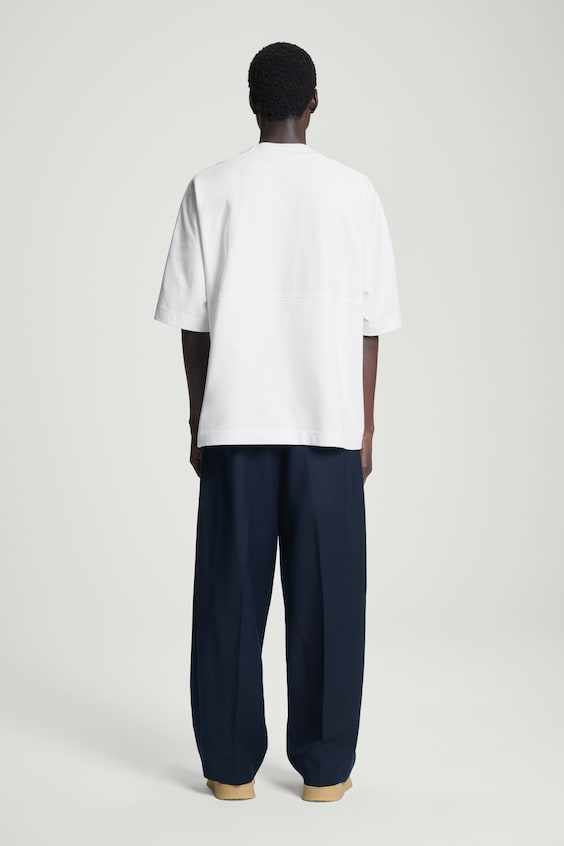 HM GEWICHTIGES OVERSIZED-T-SHIRT MIT KRAGEN Vatertagsangebot