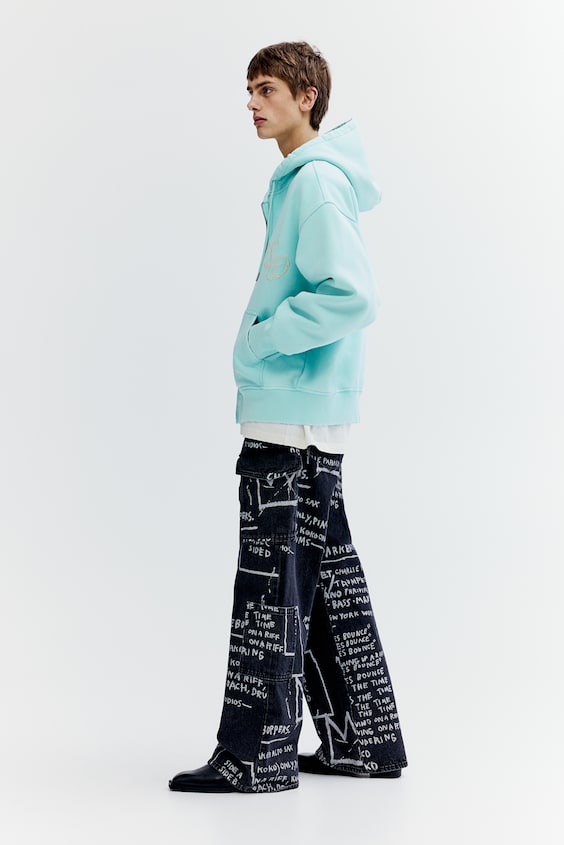 HM Hoodiejacke aus Baumwolle in Oversized Fit Heißer Verkauf