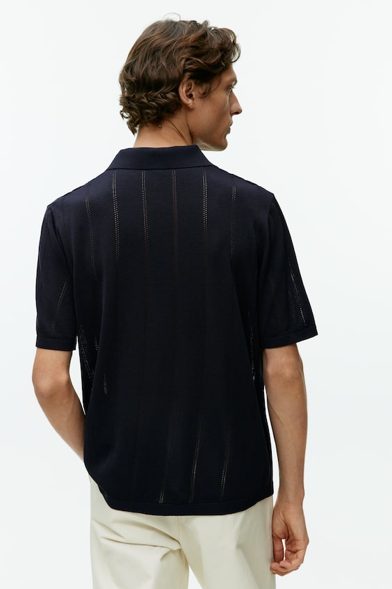 HM Poloshirt im Pointelle-Strick Zeitlich begrenztes Angebot