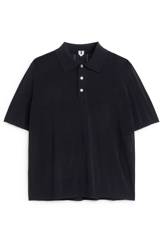 HM Poloshirt im Pointelle-Strick Zeitlich begrenztes Angebot