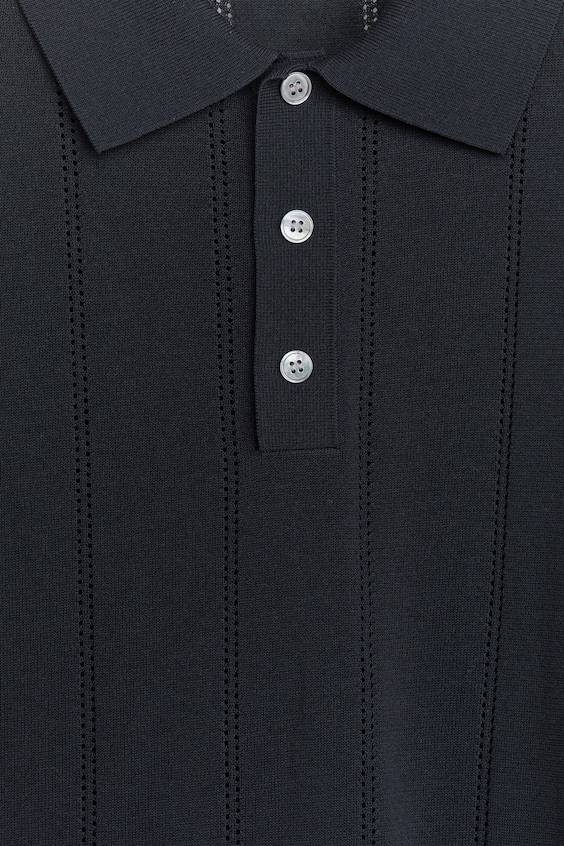 HM Poloshirt im Pointelle-Strick Zeitlich begrenztes Angebot