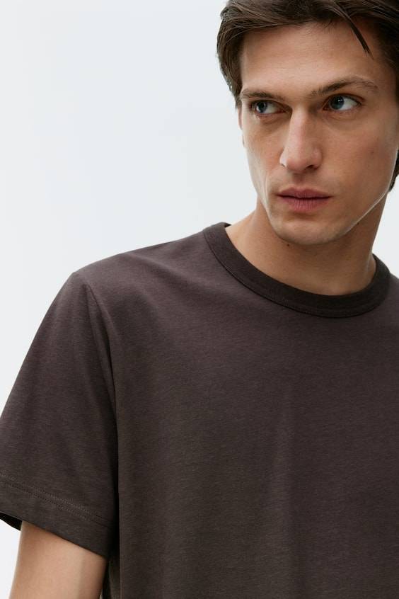 HM T-Shirt aus Baumwolle und Leinen Exklusive Angebote