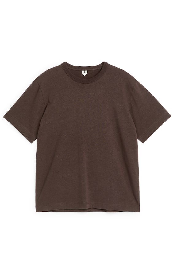 HM T-Shirt aus Baumwolle und Leinen Exklusive Angebote