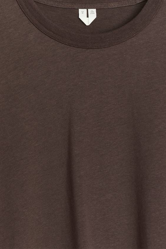 HM T-Shirt aus Baumwolle und Leinen Exklusive Angebote