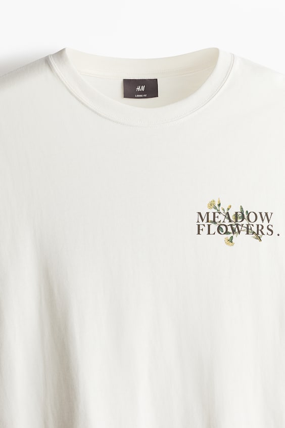 HM Bedrucktes T-Shirt in Loose Fit Kauf eins, bekomm eins gratis