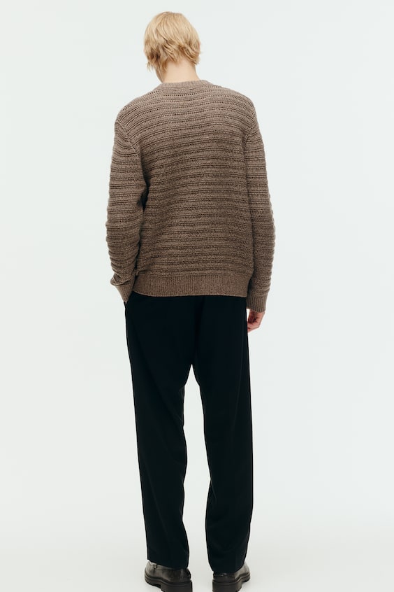 HM Pointellestrick-Pullover aus Wollmix Regular Fit Bis zu 55% Rabatt