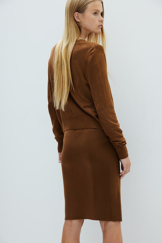 HM Rib-knit skirt Clearance-Verkauf