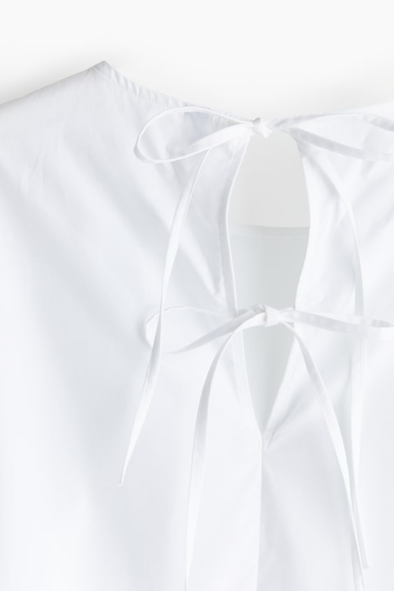 HM Baumwollbluse mit Bindedetail Sonderangebot