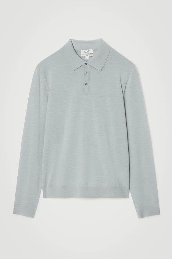 HM SCHMAL GESCHNITTENES POLOSHIRT AUS MERINOWOLLE Saisonale Angebote