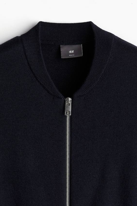 HM Feinstrick-Cardigan im Pilotenlook in Slim Fit Tägliche Deals