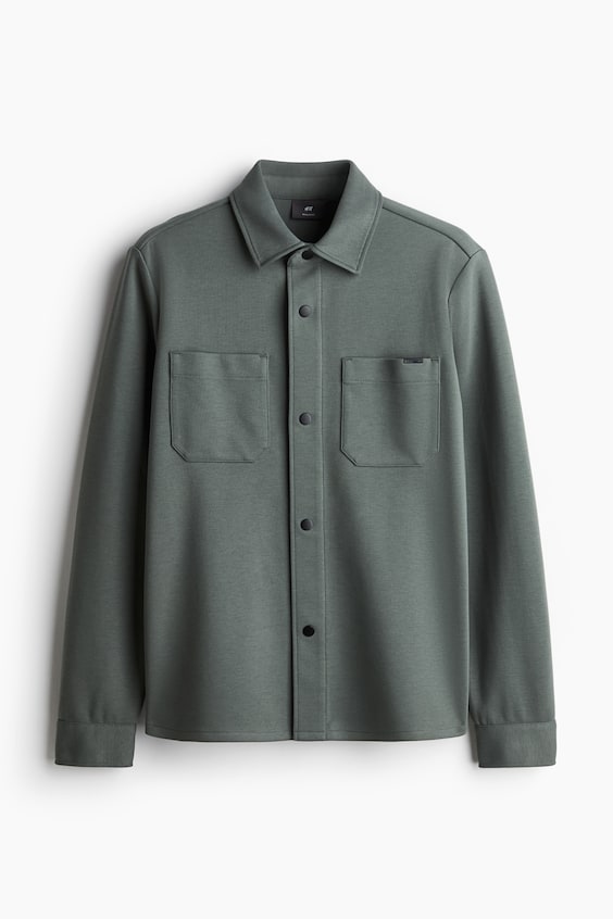 HM Overshirt aus Scuba in Regular Fit Tiefpreis