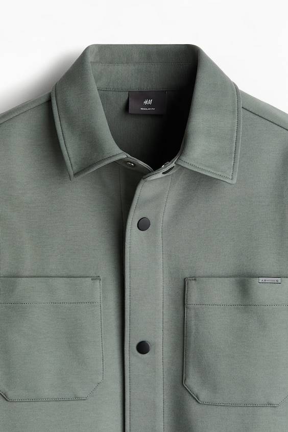 HM Overshirt aus Scuba in Regular Fit Tiefpreis