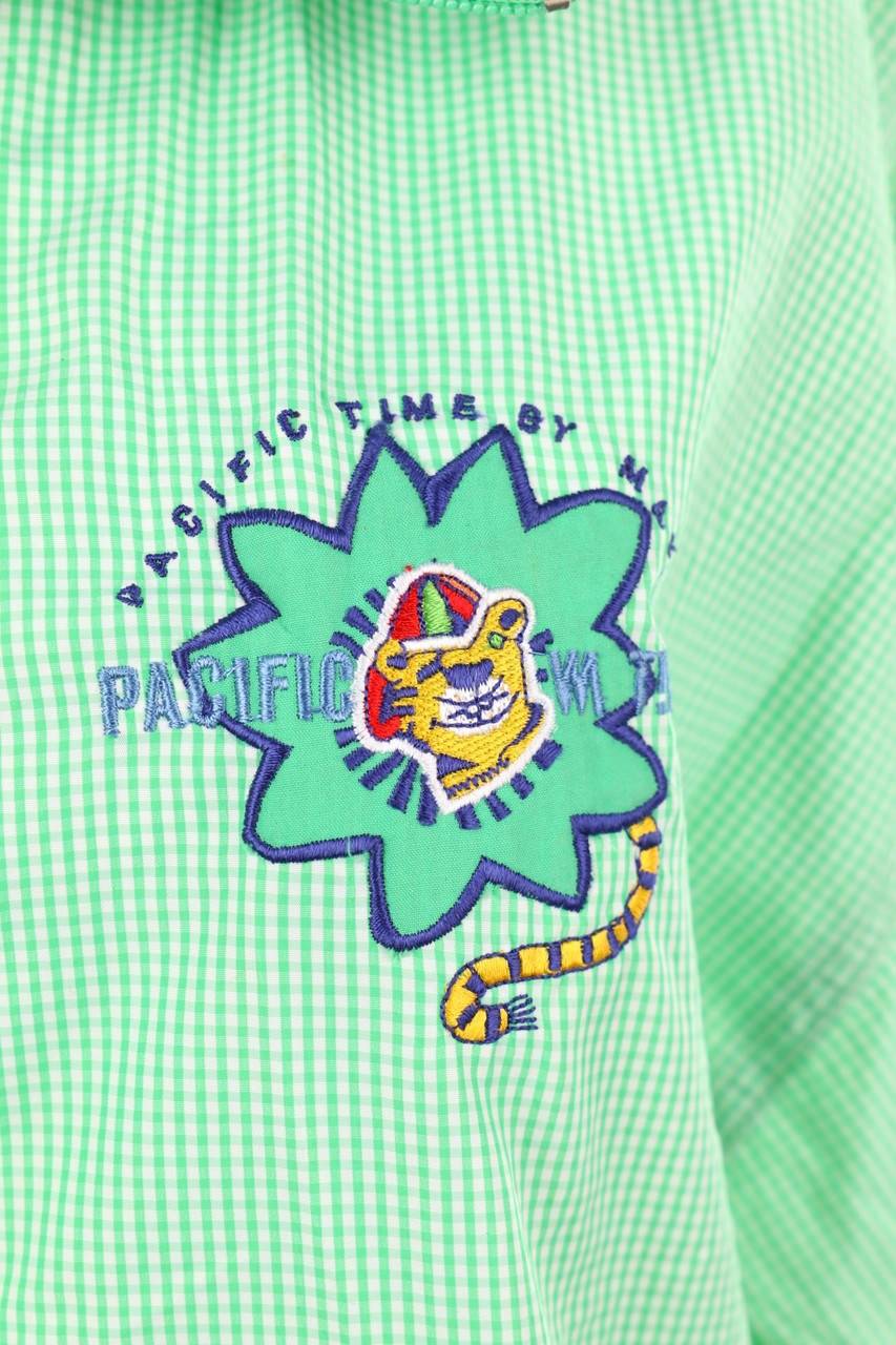 Carou mäser Karo-Regen-Jacke mit Logo-Stickerei Begrenzte Freigabe