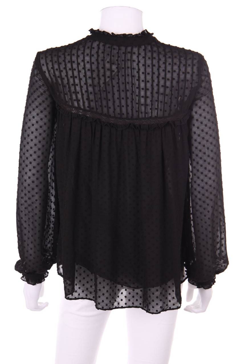 Carou Ohne Label Chiffon-Bluse mit Rüschen Günstig kaufen