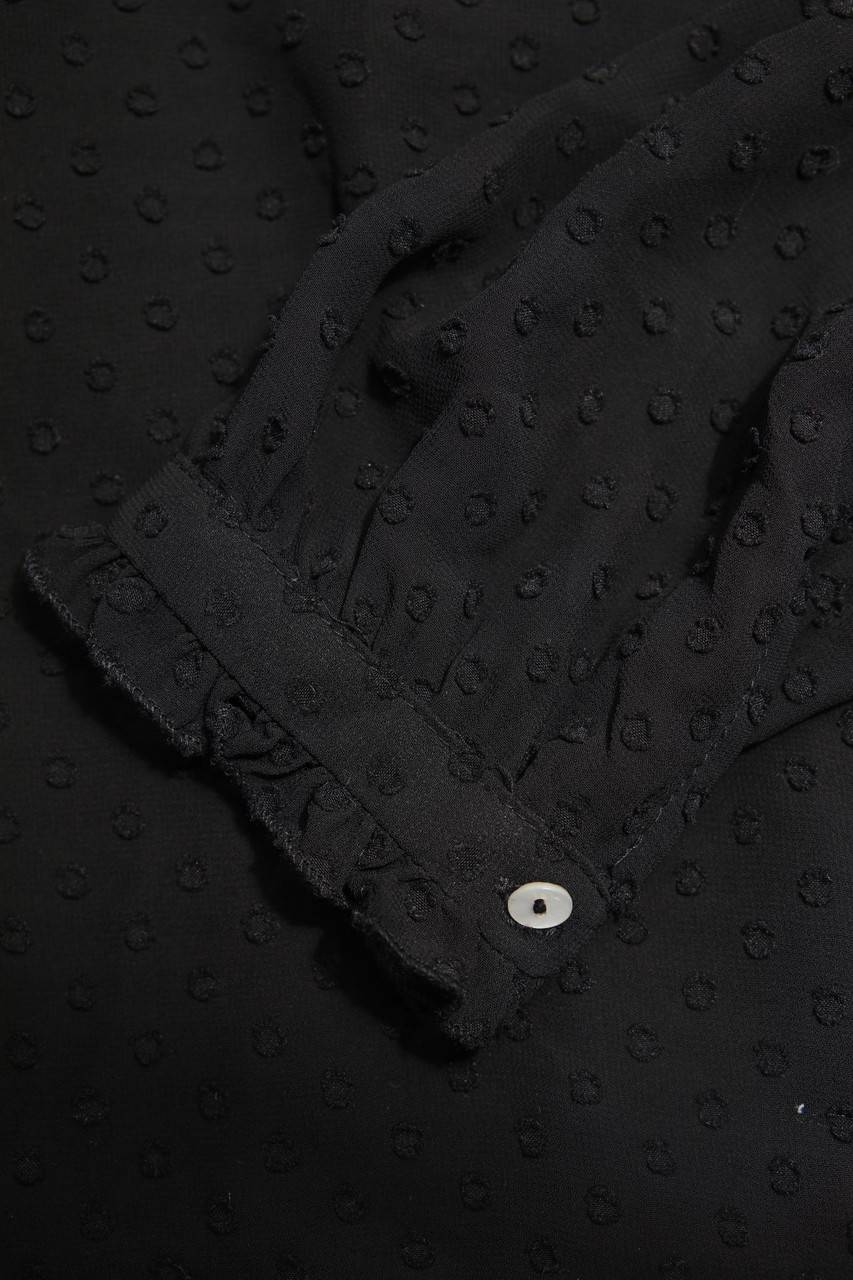 Carou Ohne Label Chiffon-Bluse mit Rüschen Günstig kaufen