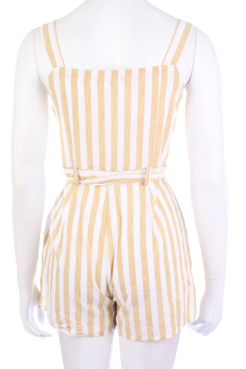 Carou EDITED Streifen-Playsuit aus Leinen-Mix Top Angebot