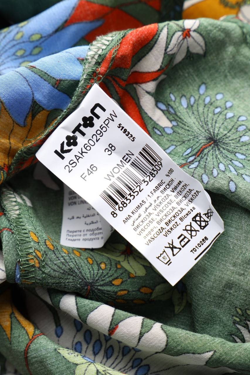 Carou KOTON Kurzarm-Bluse zum Knoten Neueste Mode