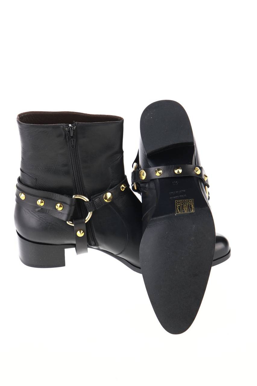 Carou GRANDINETTI Leder-Stiefeletten mit Nieten Neueste Stile