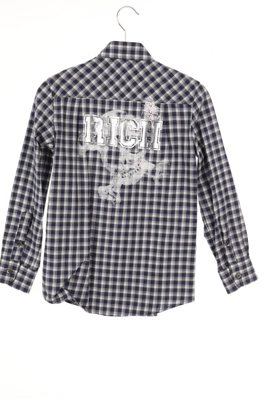Carou RICHMOND JR Karo-Hemd mit Print im Angebot