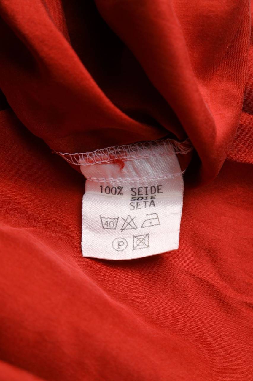 Carou VINTAGE Kurzarm-Hemd Casual uni aus Seide mit aufgesetzten Taschen Fabrikladen