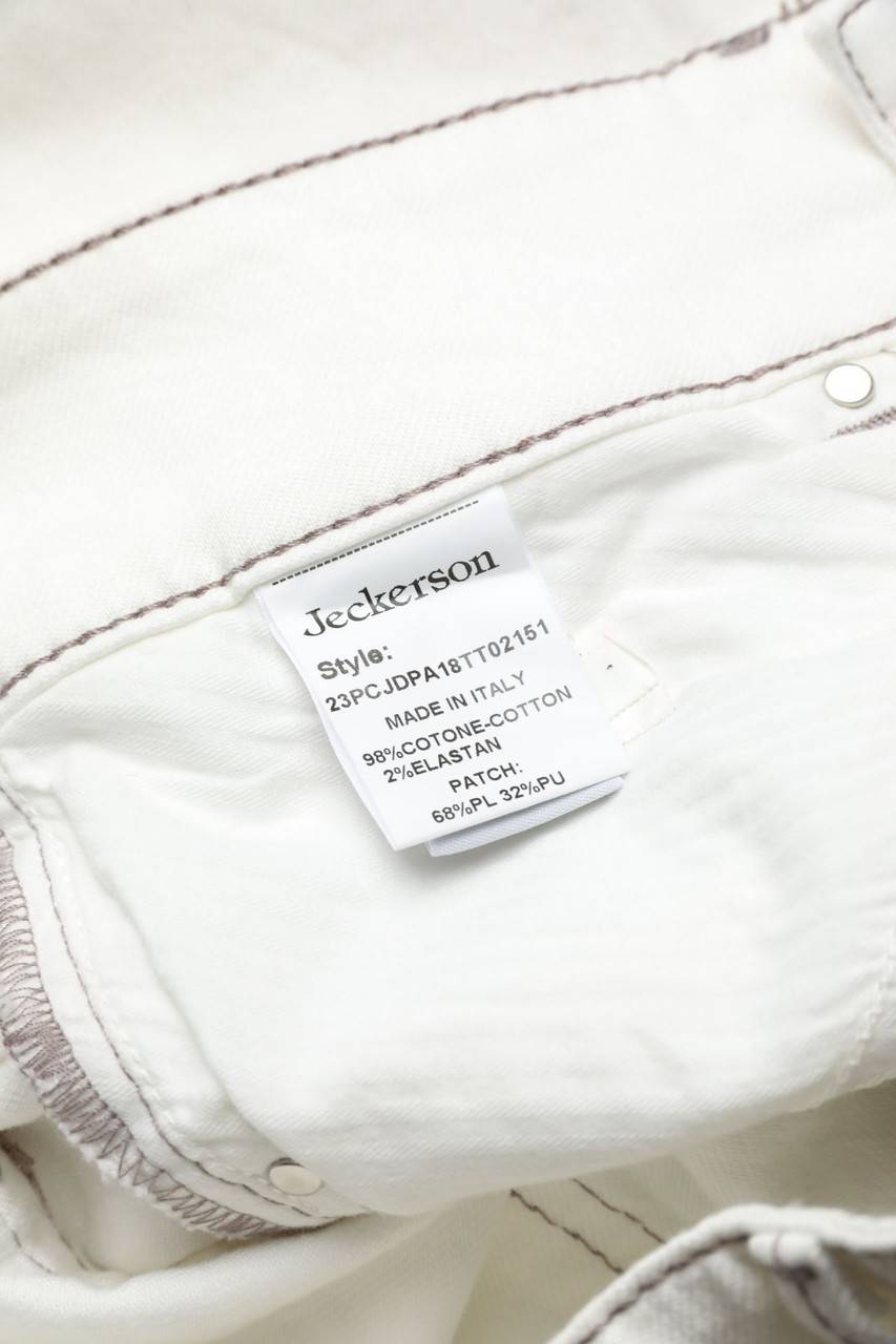 Carou Jeckerson Skinny-Jeans mit Kunstleder-Details zollfrei