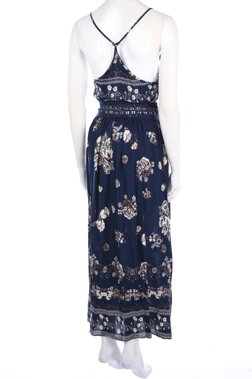 Carou SHEIN Maxi-Kleid aus Jersey mit Spitzen-Einsatz im Angebot