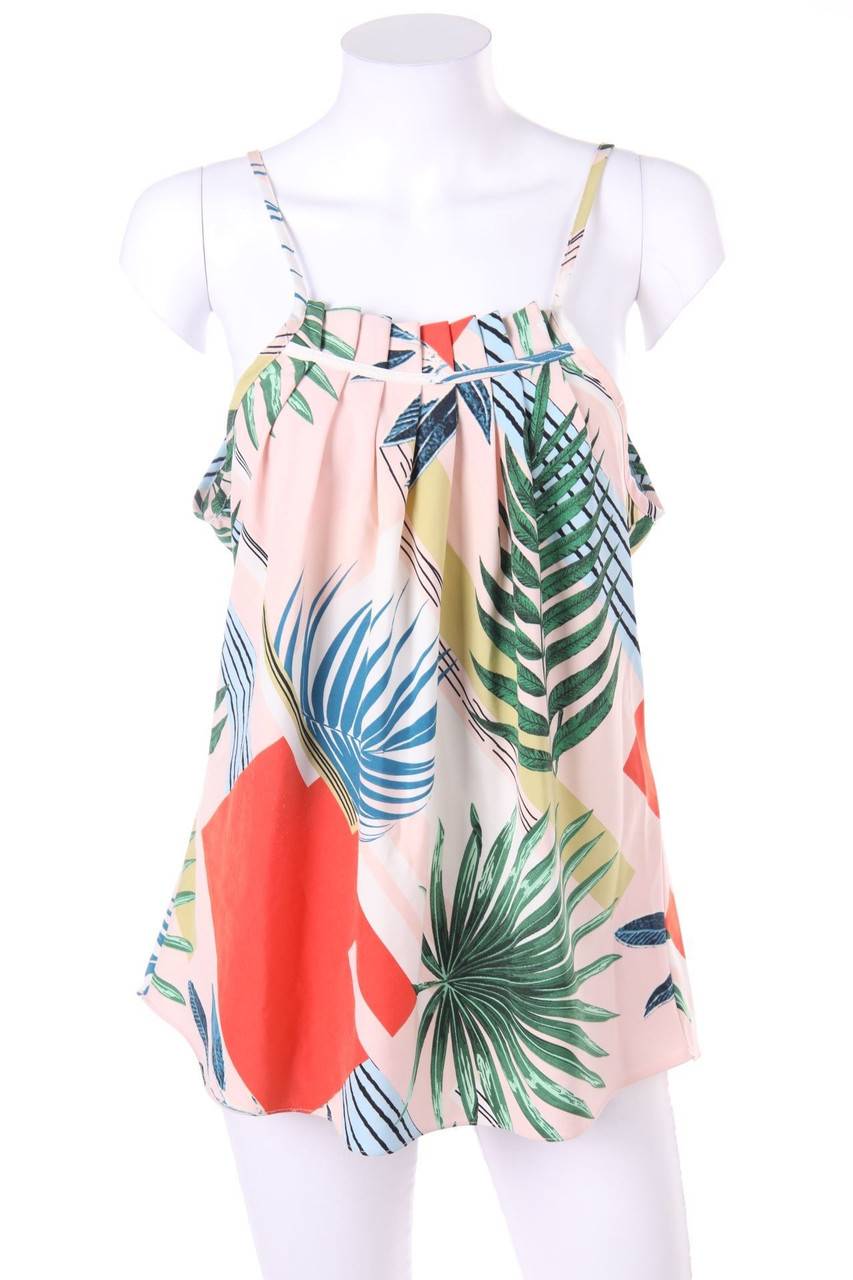 Carou Ohne Label Top mit Tropical Print Sonderangebot