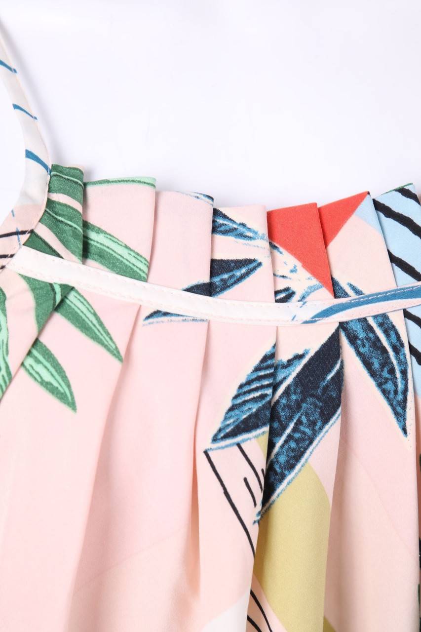 Carou Ohne Label Top mit Tropical Print Sonderangebot